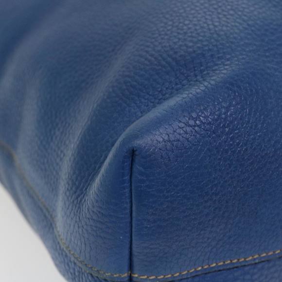 PRADA Hand Bag Leather 2way Blue Auth 42111 - Picture 15 of 16